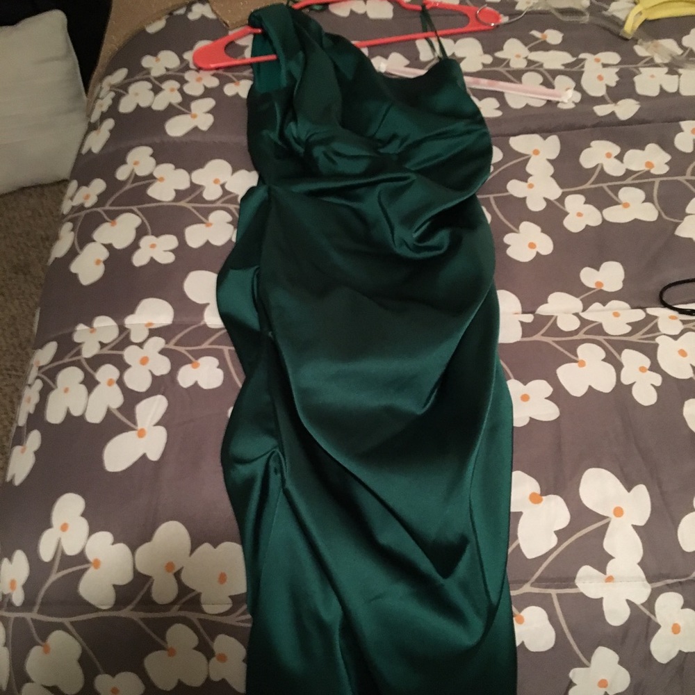 Emerald green cache dress